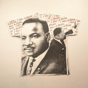 Vintage Martin Luther King MLK I Have A Dream Mosquito Head AOP Tshirt Size S